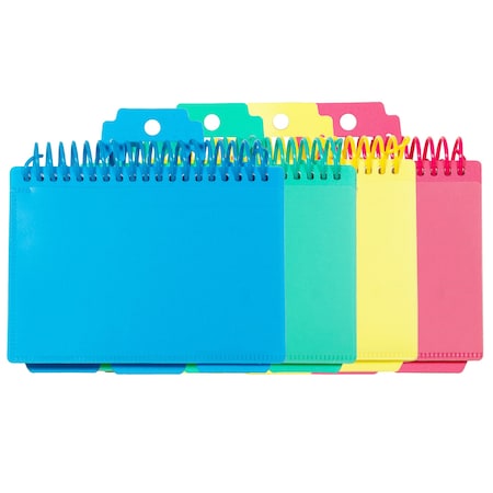 C-Line Products Spiral Bound Index Card Notebook with Tabs Color May Vary Set of 24 Notebooks, 24PK 48750-DS